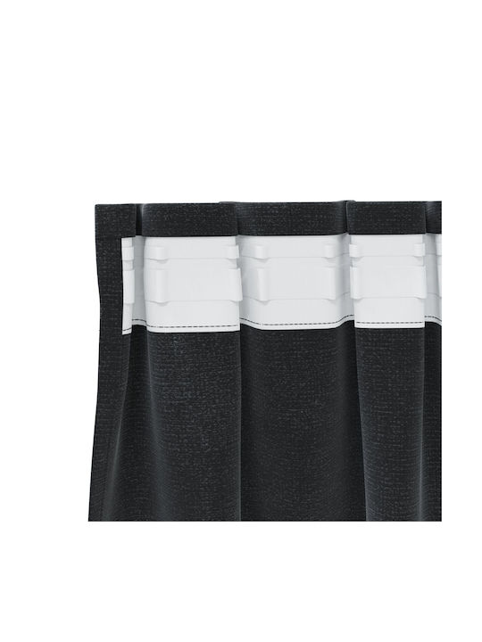 vidaXL Set Perdele Fereastra Cu Coafură Negre 140x175cm