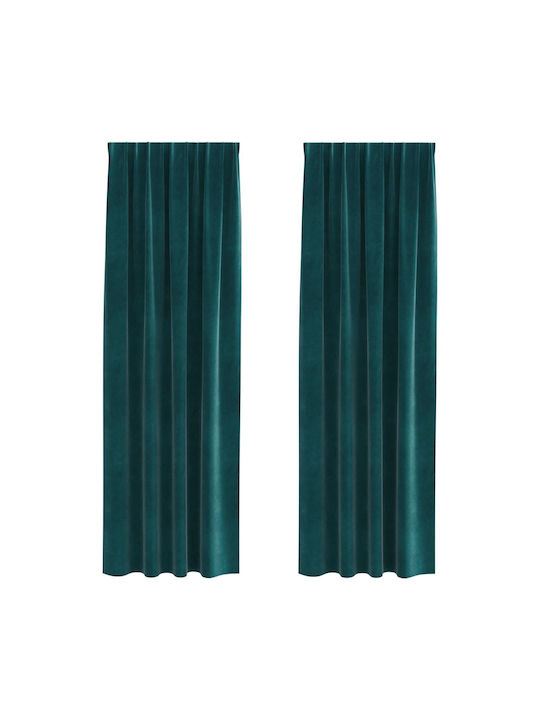 vidaXL vidaXL Vorhänge Fenster mit Bleistiftfalten Grüne 140x245cm