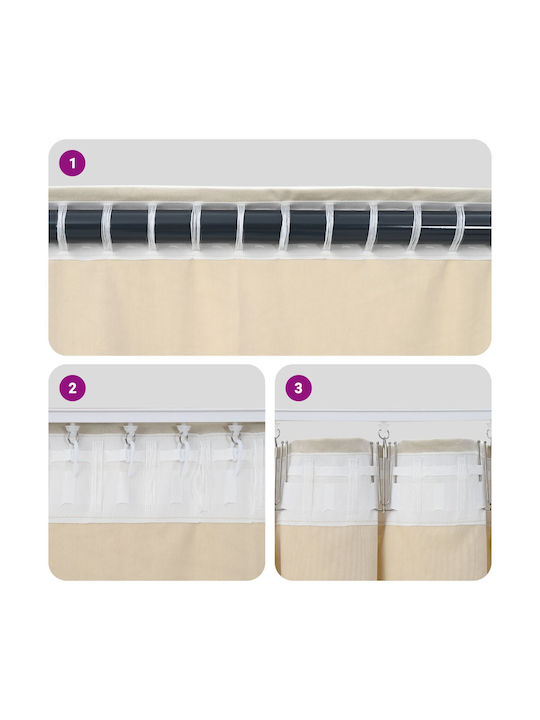vidaXL vidaXL Set of Window Curtains with Pencil Pleat Black 140x140cm