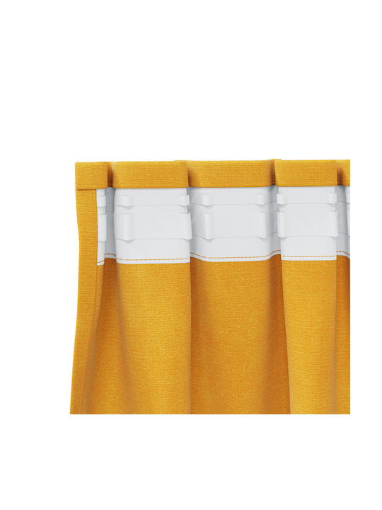 vidaXL Set of Blackout Curtains for Window with Pencil Pleat Yellow 140x140cm
