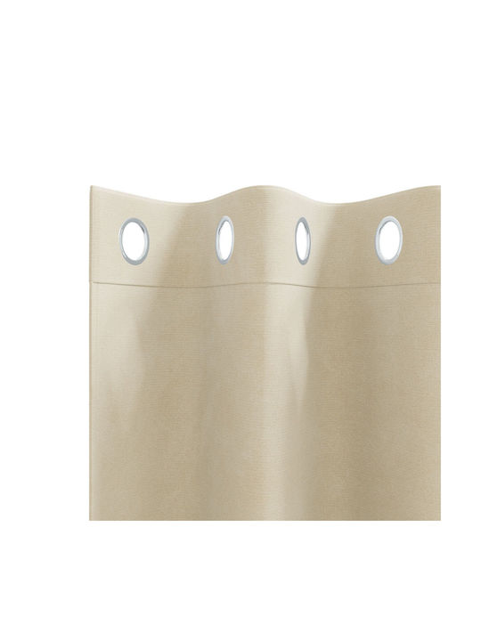 vidaXL vidaXL Set Vorhänge Verdunkelung Fenster mit Grommet Beige 140x140cm