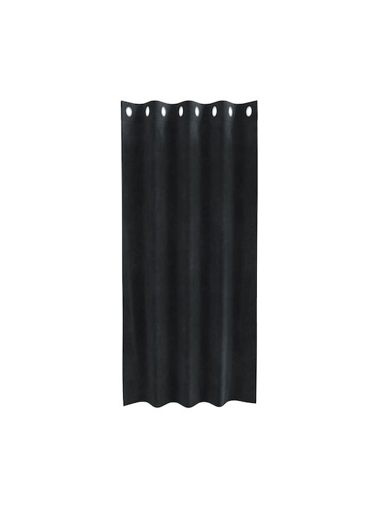 vidaXL vidaXL Vorhänge Verdunkelung Fenster mit Grommets Schwarz 140x175cm