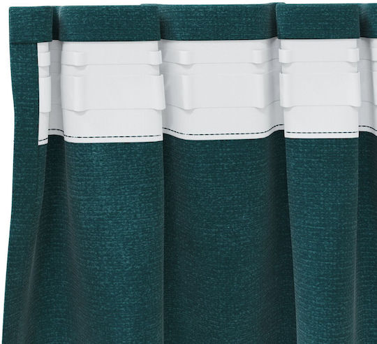 vidaXL Set Window Curtains With Pencil Pleat Green 140x140cm