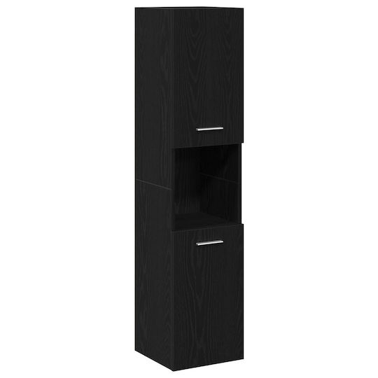 vidaXL Badezimmersäule Wandhängeschrank H30xB30xH130cm Eiche