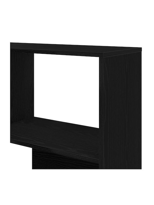 Corner Bookcase Black Oak 140x30x140cm