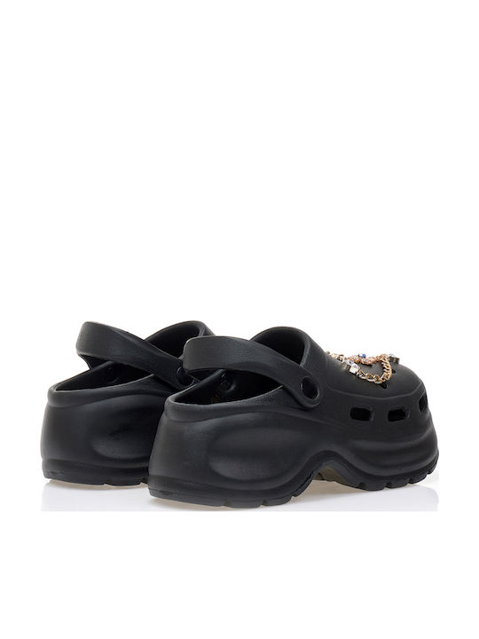 Tsoukalas Damen Clogs Schwarz