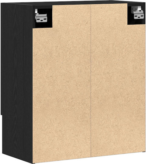 Dulap Suspendat pentru Sufragerie din Lemn Negru Stejar 60x31x70cm