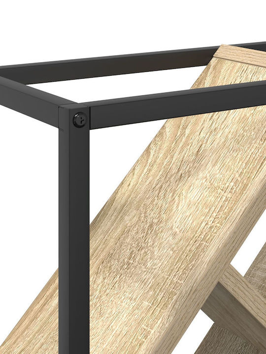 vidaXL Freistehend Weinkeller Metallisch Schwarz 51x18x52.5εκ.