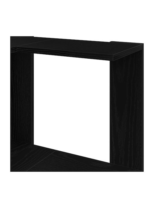 Corner Black Oak Bookcase 50x50x102 cm