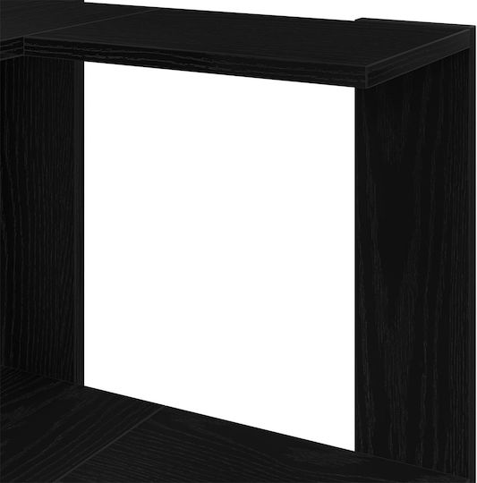 Γωνιακή Βιβλιοθήκη Μαύρη Δρυς 50x50x102εκ.