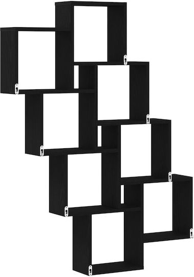 Wandregal aus schwarzer Eiche 90x15x119,5cm