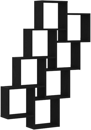 Wandregal aus schwarzer Eiche 90x15x119,5cm
