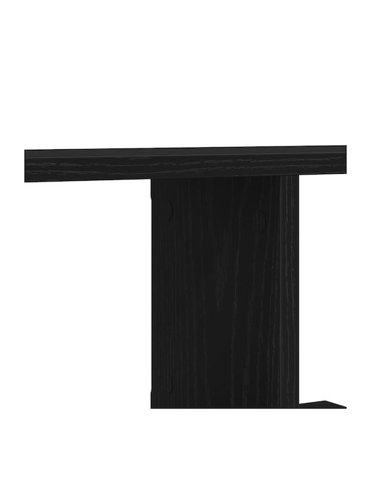 Ράφι Τοίχου Μαύρη Βελανιδιά 125x18x23εκ.