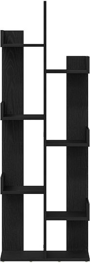 Bibliothek Schwarz Eiche 48x25.5x140cm
