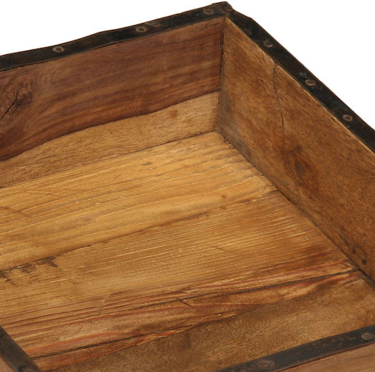 vidaXL Wooden Square Decorative Tray 31x29x10cm 4pcs