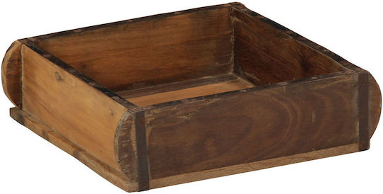 vidaXL Wooden Square Decorative Tray 31x29x10cm 4pcs
