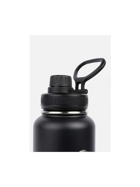 Wasserflasche Rostfreier Stahl 1000ml Schwarz