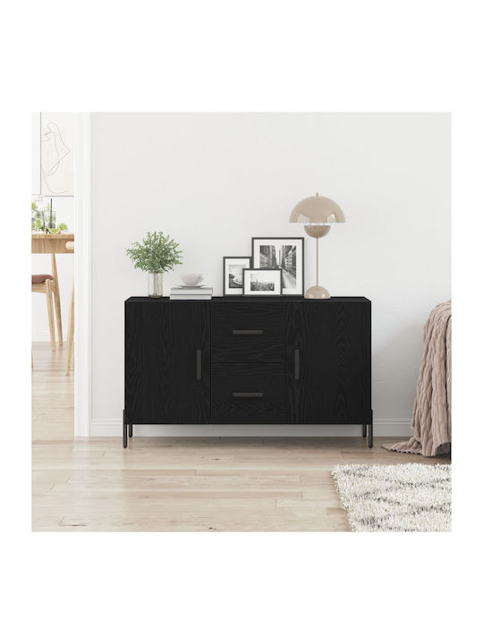 Bufet din Lemn Masiv Negru 100x36x60cm