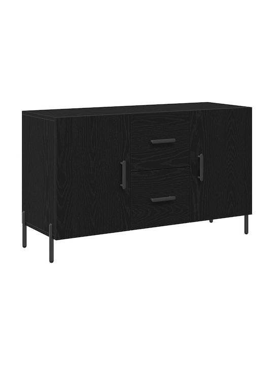 Bufet din Lemn Masiv Negru 100x36x60cm