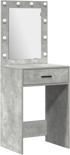 Bodenstehende Schminktisch Schlafzimmer Holz Grau mit Spiegel 50x41x135cm