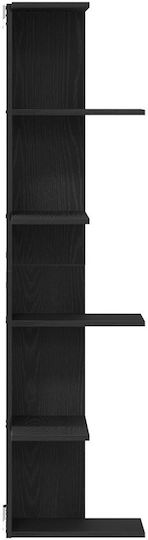 Corner Wall Shelf Black Oak 36.5x36.5x140cm