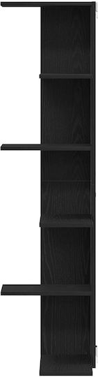 Corner Wall Shelf Black Oak 36.5x36.5x140cm