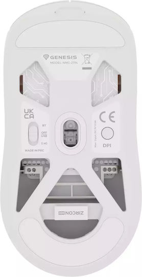 Genesis Zircon 660 Pro Wireless Gaming Mouse 26000 DPI White