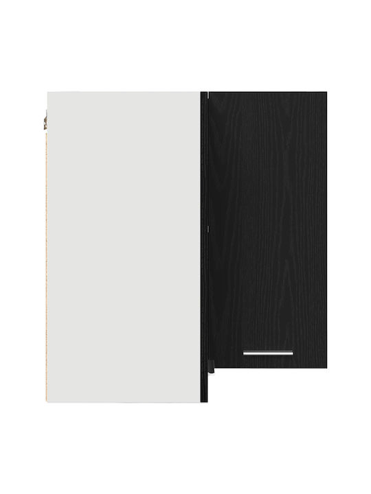 Eckschrank Boden Μαύρο Δρυς 57x57x60cm