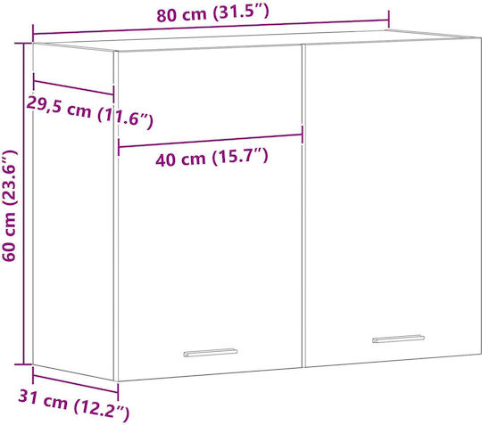 Set Dulapuri de Bucătărie Suspendate & de Podea Negru 80x31x60buc