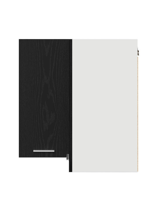 Eckschrank Boden Μαύρο Δρυς 57x57x60cm