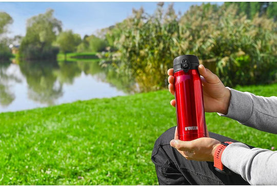 N'Oveen Bottle Thermos Stainless Steel 400ml Red with Mouthpiece