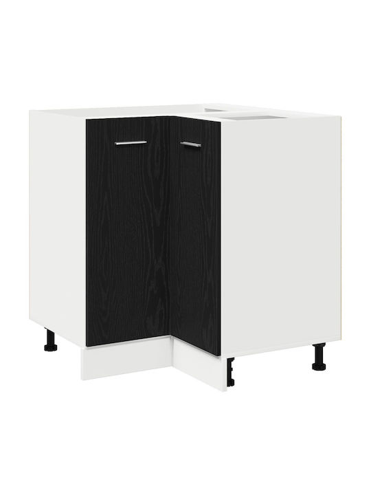 Corner Cabinet Floor Black Oak 75.5x75.5x81.5cm