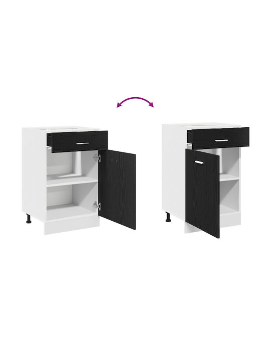 Bodenstehender Schrank Black 50x46x81.5cm