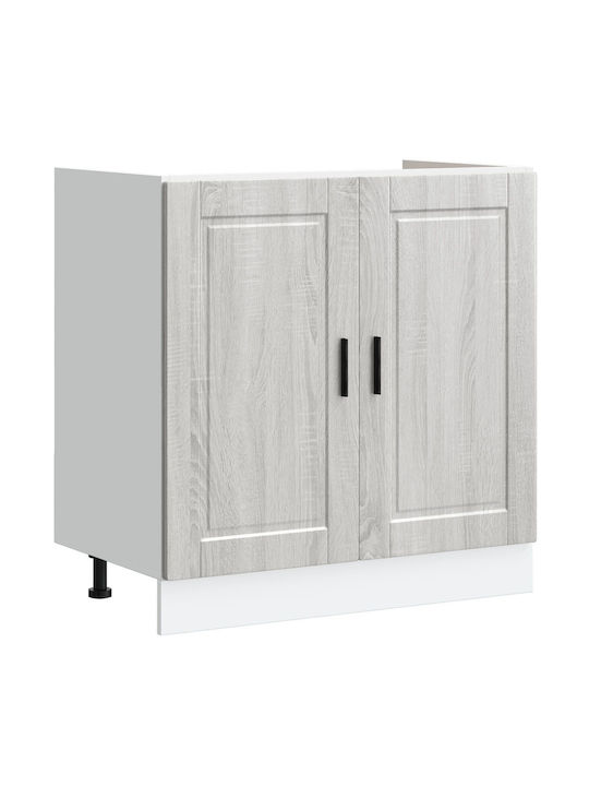 Kitchen Cabinet Set Wall & Floor Sonoma Grey 80x46x84.5cm