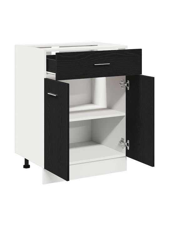 Επιδαπέδιο Ντουλάπι Μαύρο 60x46x81.5εκ.