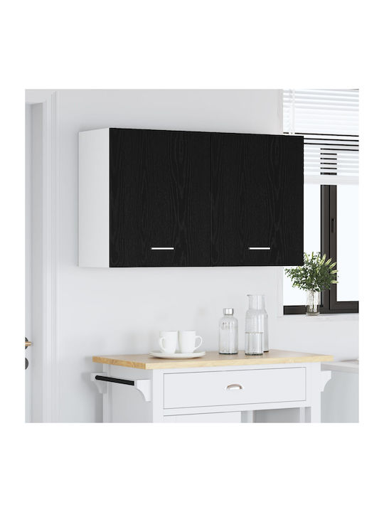 Kitchen Cabinet Set Wall & Floor Μαύρη Δρυς 100x31x60cm