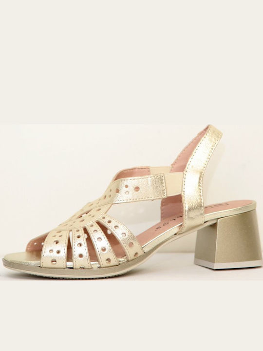 Leder Sandalen Anatomisch Gold