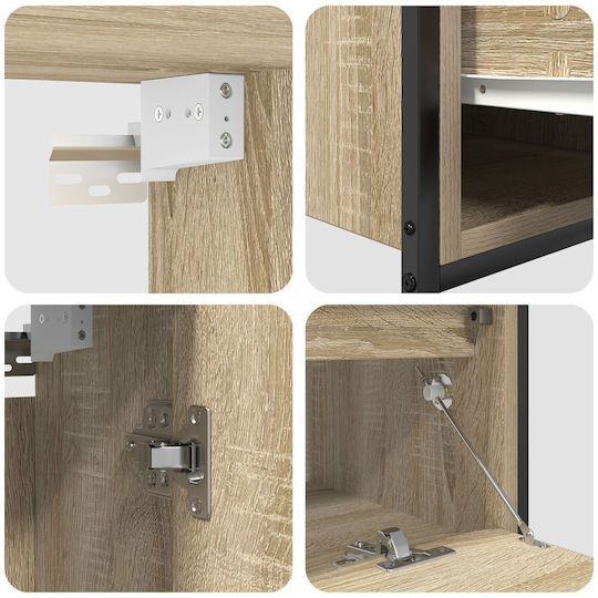vidaXL Blat cu Lavoar Walnut