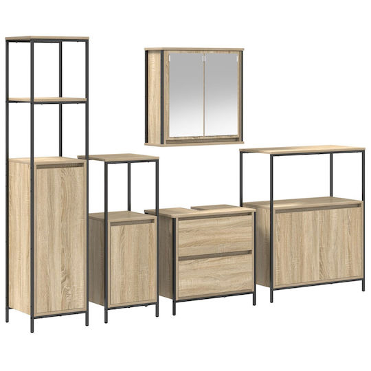 vidaXL Blat cu Lavoar Walnut