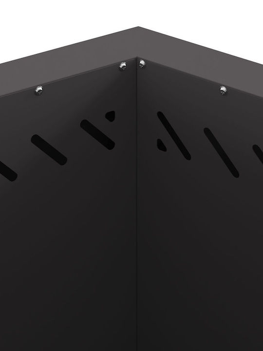 vidaXL Τζάκι Εσωτερικού Χώρου Μεταλλικό Γκρι 58x58x51cm