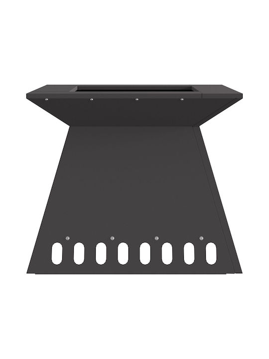 vidaXL Kamin Draußen Metallisch Schwarz 48x48x40cm
