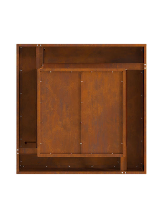 vidaXL Focar În aer liber din metal Maro 80x80x40cm