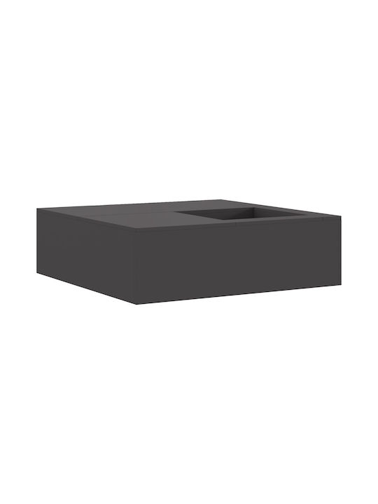 vidaXL Focar În aer liber din metal Negru 100x100x30cm
