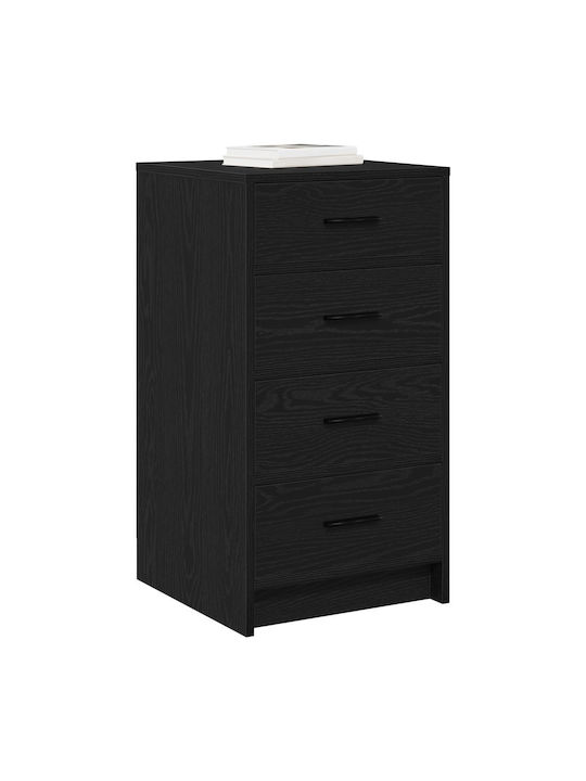 Συρταριέρα Γραφείου Ξύλινη Μαύρη Δρύς 40x41x75cm