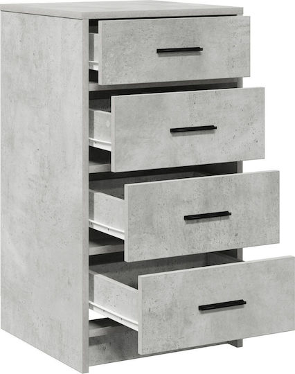 Büroaufbewahrungsschublade aus Holz Graue 40x41x75cm