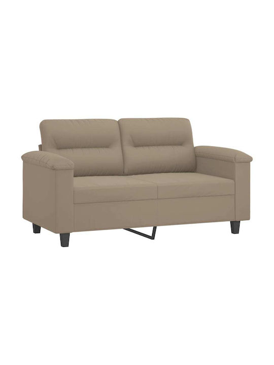 Living Room Furniture Set 2-Seater & 2-Seater & Stool Brown