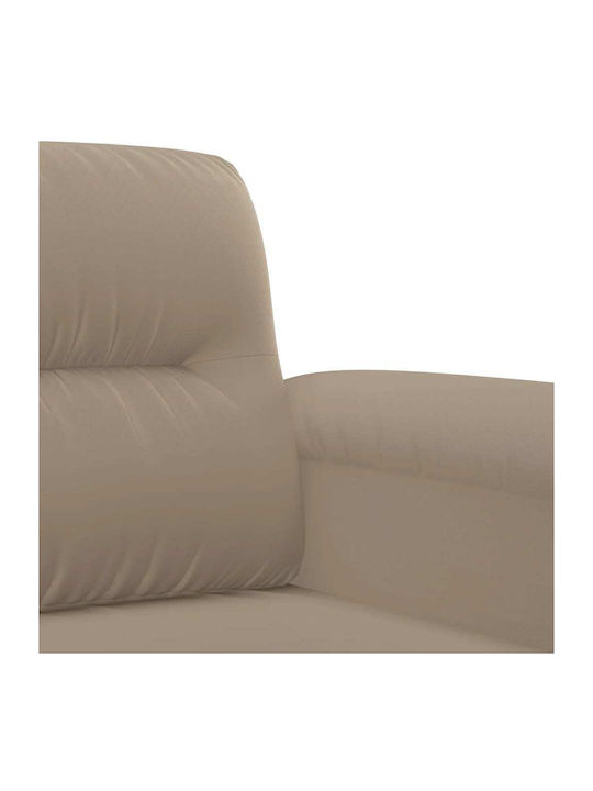 Living Room Furniture Set 2-Seater & 2-Seater & Stool Brown