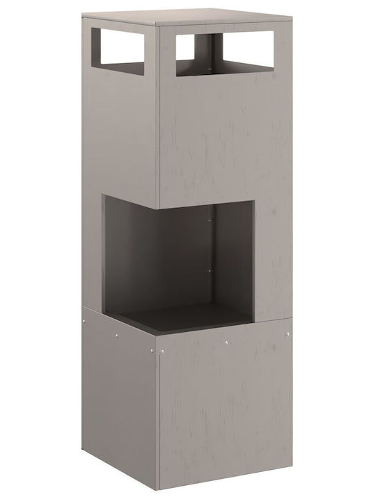 vidaXL Focar Interior din metal Maro 35x35x100cm