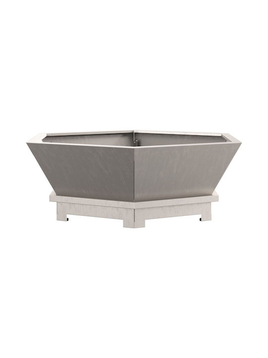 vidaXL Τζάκι Εξωτερικού Χώρου Μεταλλικό Καφέ 75x75x28cm