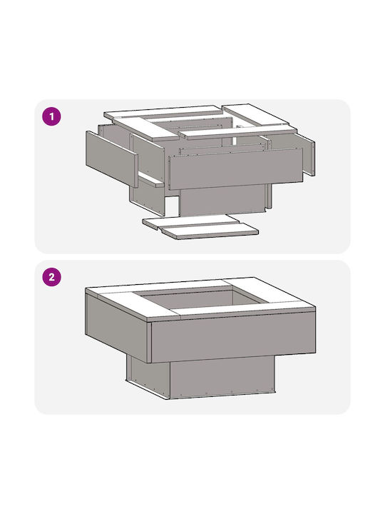vidaXL Τζάκι Εσωτερικού Χώρου Μεταλλικό Καφέ 60x60x30cm